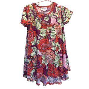 LuLaRoe rose print scarlett dress, size 2 (2-4)
